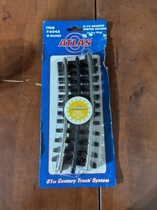 Atlas - #6046 - O-45 Quarter Curved Section - 4 Pcs/Pkg - O Scale Track - NOS - Picture 1 of 10