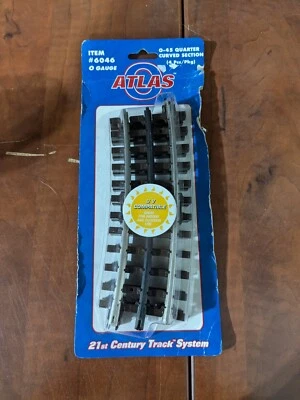 Atlas - #6046 - O-45 Quarter Curved Section - 4 Pcs/Pkg - O Scale Track - NOS - Image 1 of 4