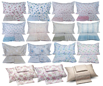 Completo lenzuola matrimoniale in cotone o Percalle Caleffi 2 piazze posti letto - Immagine 1 di 4