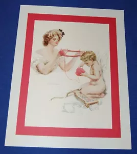 Harrison Fisher Bobbs-Merrill originale stampa bella donna con Cupido - Foto 1 di 1