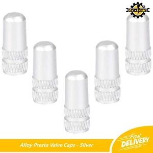 ALLOY PRESTA Valve Caps Silver Dust Covers Road Bikes Cycles Inner Tubes Tyres - Picture 1 of 5