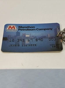 Vintage Marathon Petroleum Company Keychain Credit Card Style - Picture 1 of 6