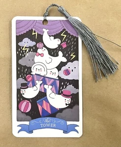 The Tower - Mazo de cartas marcador de tarot Kawaii - Opciones, dualidad y lucha - Imagen 1 de 8