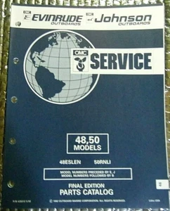 Factory 1992 Evinrude Johnson OMC Parts Catalog Models 48 50 - Picture 1 of 5