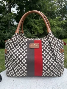 Kate Spade New York Schultertasche "Stevie" Classic Dot Noel Canvas & Leder - Bild 1 von 10