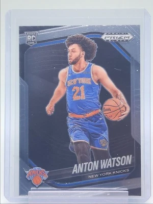 ANTON WATSON 2024-25 PANINI PRIZM BLACK ROOKIE BASKETBALL KNICKS F RC Q3701 - Image 1 of 2