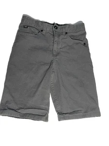 Vans Boys Chino Shorts Size 14 Gray 28” Waist 7.5” Inseam Youth Cotton Blend - Picture 1 of 11