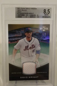 2011 Topps Triple Threads Unity Relics Gold David Wright /9 BGS 8.5 - Picture 1 of 2