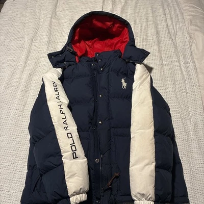 Abrigo Chaqueta Polo Ralph Lauren Negro Big Pony Con Capucha Puffer Foto 1 de 4
