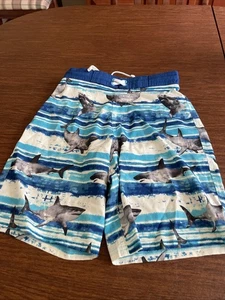 Wonder Nation Swim Trunks Boys with Pocket ( 10-12). L. Great White Shark - Picture 1 of 7
