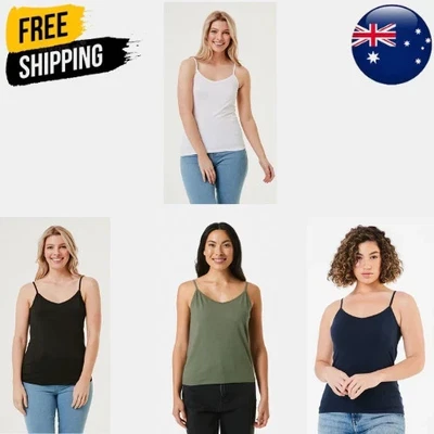 "Simple Women's Camisole Tank Top - Basic Sleeveless Shirt For Layering" AU - image 1 of 4