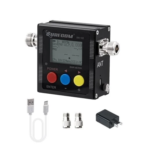 Surecom SW-102 Digital VHF/UHF 125-525Mhz Antenna Power & SWR Meter Adapter - Image 1 of 1