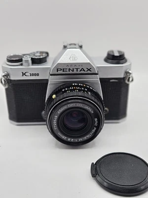 Asahi Pentax K1000 SLR with Pentax-M SMC 50mm f/1.7 Lens – Near Mint Condition - Image 1 of 4