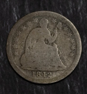1842 Seated Liberty Half Dime Almost   Good Lot 3352 - Image 1 of 2