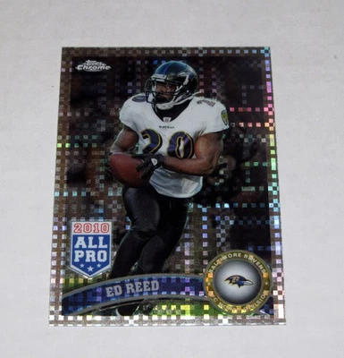 2011 Topps Chrome Xfractor Refractor 158 Ed Reed  HOF Ravens - Image 1 of 2