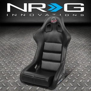 NRG INNOVATIONS FRP-302BK-V PRISMA VINYL FIXED BACK BUCKET RACING SEAT LARGE - Bild 1 von 7