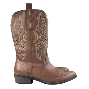 Coconuts by Matisse Women's Size 9M Bandalero Brown Faux Leather Western Boots - Picture 1 of 19