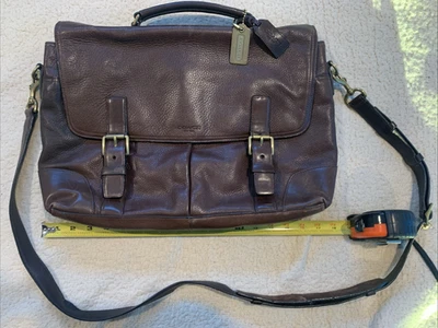Coach Pebbled Brown Leather Messenger / Satchel / Briefbag - Image 1 of 4