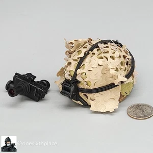 1:6 scale Dragon USMC Curtis Desert Camo Helmet w/ NVG for 12" Figures - Picture 1 of 5