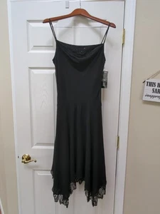 Vintage Eva Blue Y2K Feenkleid elegant Cocktail skurril Perlen schwarz Gr. 12 neu mit Etikett - Bild 1 von 18