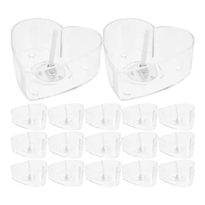 30PCS Heart Shaped Tea Light Candle Cups Clear with Wicks for DIY Candle5314 - Picture 1 of 6