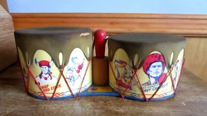 Vin. Disney Davy Crockett Tom-Tom Drum One Stick teilweise orig. Box - Bild 1 von 19