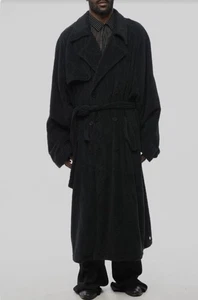 BALENCIAGA ZWEIREIHIGER TRENCHCOAT AUS BAUMWOLLFROTTEE Größe 1 ORIGINAL UVP 1890€ #R - Bild 1 von 12