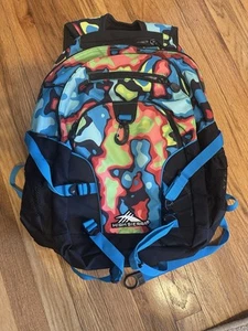 High Sierra Backpack Rare Multi-Color Compartment Zip Bookbag  - Picture 1 of 6