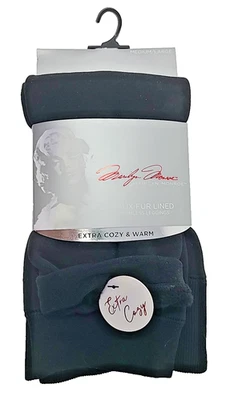 Leggings Marilyn Monroe Forrados Negros Acogedores y Cálidos Nuevos en Paquete Talla M/L Foto 1 de 4