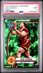 2024 Bowman U Sapphire #9 Audi Crooks /65 Green PSA 10 - Bild 1 von 2