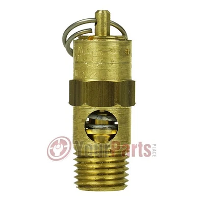 1/4" Male NPT Brass 165 PSI Air Compressor Safety Relief Pop Off Valve USA - Image 1 of 4