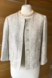 Giacca Whistles taglia 10 donna cocktail matrimonio occasione panna beige misto lino - Foto 1 di 8