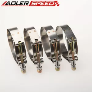 ADLERSPEED 4PCS 2" Stainless Steel Turbo Hose Coupler T-bolt Clamps 54mm-62mm US - Imagen 1 de 3