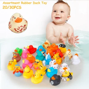 10/20/30Pcs Assorted Ducks for Kids Rubber Duck Toy Cute Duck Bath Tub Pool Toys - Picture 1 of 11