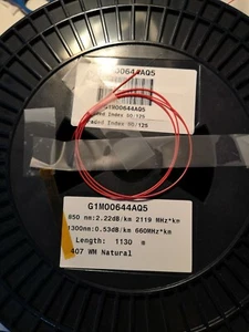 50m Multimode Fiber, Graded Index, Jacket, 850/1300 nm, 0.20 NA, 50 µm - Picture 1 of 1