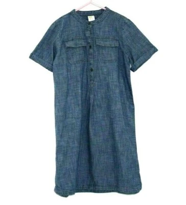 Crazy 8 Girls Shirt Dress Short Sleeve Chambray Size M 7/8 - Image 1 of 4