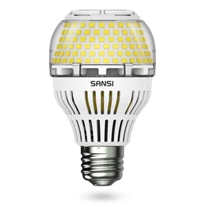 SANSI 17W(200W Equiva.) LED Light Bulb Dimmable 5000K Daylight Home Lamp A19 E26 - Picture 1 of 12