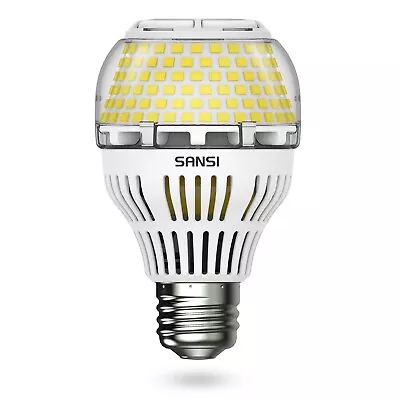 SANSI 17W(200W Equiva.) LED Light Bulb Dimmable 5000K Daylight Home Lamp A19 E26 - Image 1 of 4