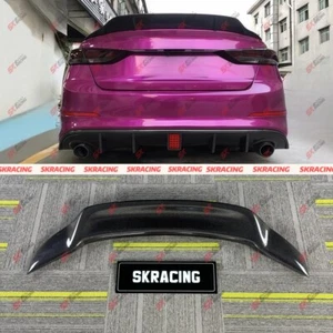 Fit For Hyundai Elantra 2017-18 Carbon Fiber/Gloss Black Rear Trunk Spoiler Wing - Bild 1 von 18