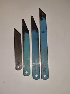 4 lame piatte in acciaio fatte a mano calzolai utensili riparazione scarpe strumento F2 - Foto 1 di 4