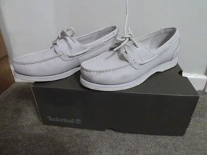 Timberland Classic Boat Slip-On Grey Nubuck Leather Womens Shoes Size Uk 5.5 - Picture 1 of 13