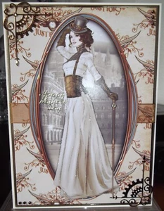 HANDGEMACHTE AUKTION MUTTERTAG STEAMPUNK VIKTORIANISCHE DAME - Bild 1 von 3