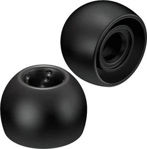 JVC EP-FX9ML-B Spiral Dot EARPIECE replacement ear piece ML Eartip 6 pack Black - Picture 1 of 4