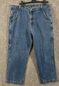 Craftsman Jeans Mens Tag 38X30 Blue Measures 37X29 Carpenter Straight Leg - Picture 1 of 10