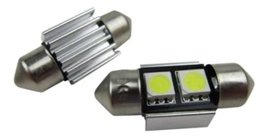 1x 31mm ALTA POTENCIA LED Festoon Bombilla en Blanco con 2x 5050 Chip SMD ALUMINIO RASGADO - Imagen 1 de 1