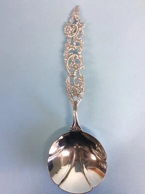 Ложка сервировочная Continental серебристая для ягод или гороха длина 8 дюймов - Изображение 1 из 4