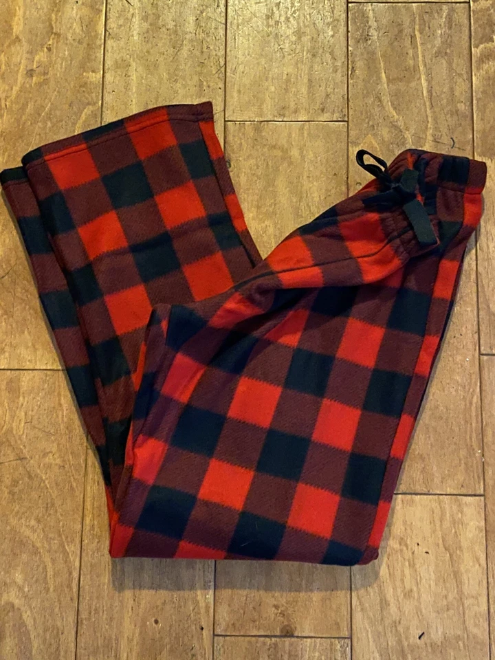Hombres Buffalo Check Rojo Negro Lounge Pantalones Polar Pijama Talla Grande Foto 1 de 1