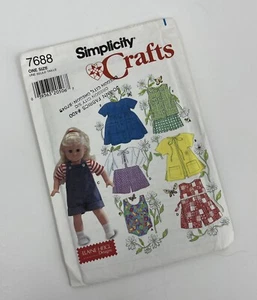 Vintage Simplicity Crafts Pattern #7688 18" Doll Clothes UNCUT NOS 🌸 - Picture 1 of 3