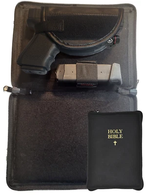 GARRISON GRIP Locking Gun Sleeve w/Holy Bible logo and Holster for Optics fits large Glock's