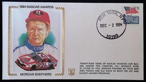 1994 NASCAR AWARDS FIRST DAY COVER SILK CACHET ENVELOPE ~ MORGAN SHEPHERD #21 - Picture 1 of 3